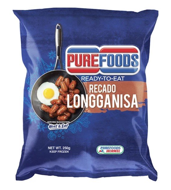 PureFoods Recado Longganisa Ready-to-Eat Frozen 250g